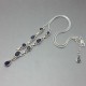 Tanzanite and Sterling Silver Drop Necklace