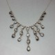  Vintage Blue Moonstone Silver Multi Drop Necklace