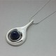  Amethyst Scandiniavian Silver Pendant