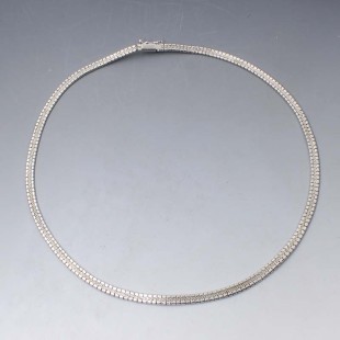 Flat Smooth 835 Silver Necklace