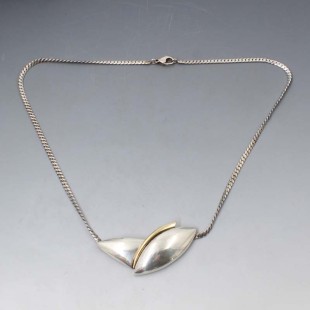 Jens J Aagard Modernist Silver Necklace