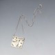 Square Silver Modernist Pendant