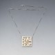 Square Silver Modernist Pendant