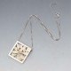 Square Silver Modernist Pendant