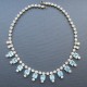  Aquamarine Crystal  Art Deco Costume Necklace