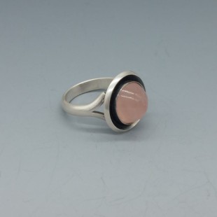 NE FROM Pink Rose Quartz  Ring Size L or L1/2