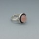 NE FROM Pink Rose Quartz  Silver Ring