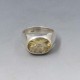 Chunky Citrine and Silver Ring