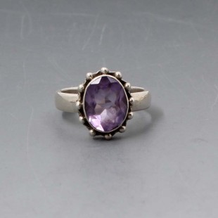 Amethyst Silver Ring