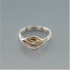 Modernist Textured Sterling Silver Ring