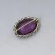 Small Silver and Amethyst Brooch