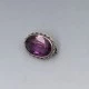 Small Silver and Amethyst Brooch