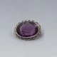 Small Silver and Amethyst Brooch