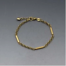 Gold Vermeil Art Deco Style Bar Bracelet