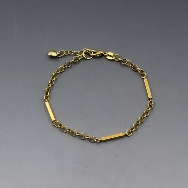 Gold Vermeil Art Deco Style Bar Bracelet