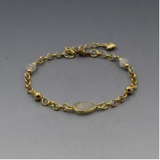 Moonstone Bracelet in Gold Vermeil 