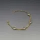Clear Quartz and Gold Vermeil Bezel Bracelet 