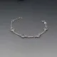  Clear Quartz and Sterling Silver Bezel Bracelet 