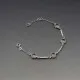 Clear Quartz and Sterling Silver Bezel Bracelet 