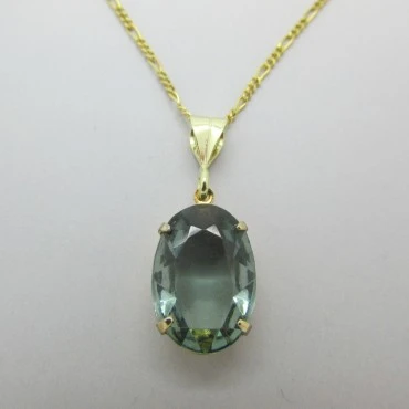 Tourmaline Gold Pendant Necklace