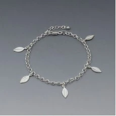 Sterling Silver Leaves Bracelet
