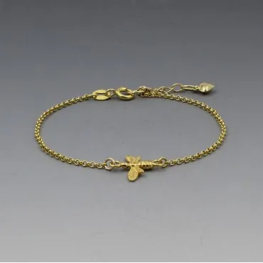 Bumblebee and Gold Vermeil Bracelet