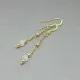 Delicate Moonstone and Gold Chain Drop Earrings Uk