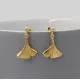 Gold Art Deco Fan Earrings