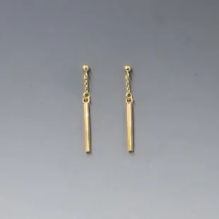 Gold Vermeil Bar Earrings