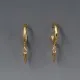 Gold Hoop Spike Earrings