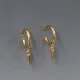 Gold Hoop Spike Earrings