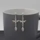 Sterling Silver  Bumblebee Leaf Drop Earrings