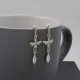 Sterling Silver  Bumblebee Leaf Drop Earrings
