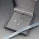 Sterling Silver Bumblebee Leaf Drop Earrings