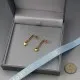 Gold Vermeil  Bar and Disc Drop Earrings