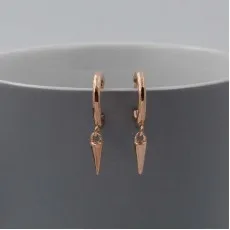 Rose Gold Hoop Spike Earrings