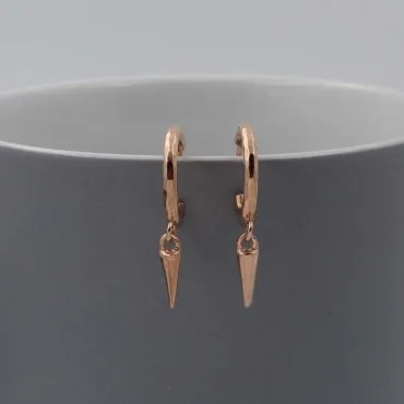 Rose Gold Hoop Spike Earrings