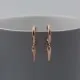 Rose Gold Hoop Spike Earrings