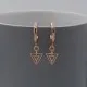 Rose Gold Hoop Deco Earrings