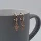 Rose Gold Hoop Deco Earrings