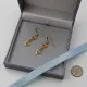 Gold Triangle Art Deco Style Earrings