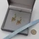 Gold Triangle Art Deco Style Earrings