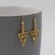 Gold Triangle Art Deco Style Earrings