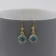 Aquamarine Quartz and Gold Vermeil  Earrings