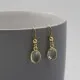 Green Amethyst & Gold Drop Earrings