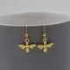 Delicate Gold Vermeil Bumblebee Drop Earrings