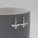 Delicate Sterling Silver Bumblebee Drop Earrings