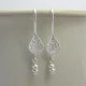 Sterling Silver Filigree Drop Earrings