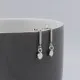 Sterling Silver Bar and Disc Drop Earrings