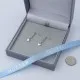 Sterling Silver Bar and Disc Drop Earrings